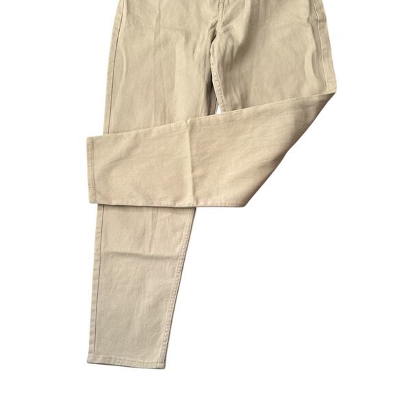 New H&M Khaki Denim High Waist Straight Leg Jeans - Picture 3 of 7